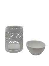 Load image into Gallery viewer, Lace Wax Burner - White