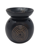 Load image into Gallery viewer, Round Wax Burner - Black