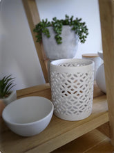 Load image into Gallery viewer, Lace Wax Burner - White
