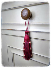 Load image into Gallery viewer, Amelie Wine key tassel
